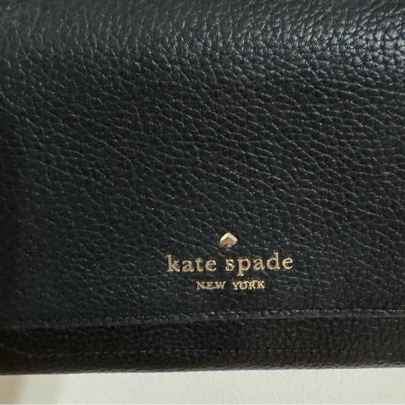 Kate Spade Harlow Black Leather Wallet On A String Crossbody Like New! - Picture 4 of 14